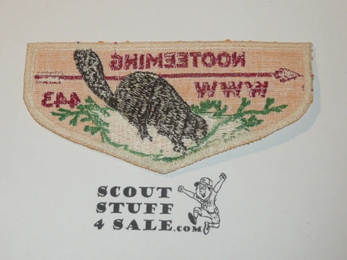 Order of the Arrow Lodge #443 Nooteeming f1b First Flap Patch