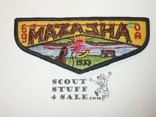 Order of the Arrow Lodge #69 Mazasha f1a First Flap Patch