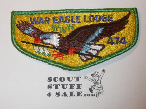 Order of the Arrow Lodge #474 War Eagle s2 Flap Patch