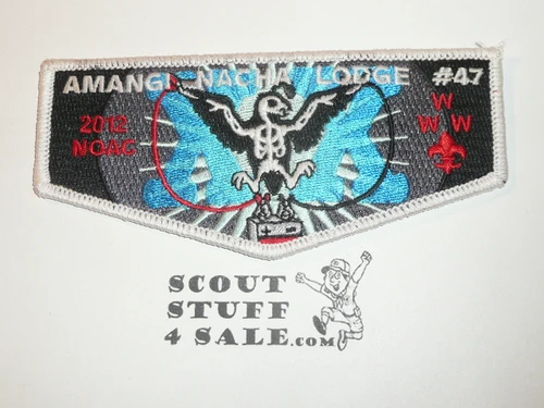 Order of the Arrow Lodge #47 Amangi Nacha s44 2012 NOAC Contingent Flap Patch