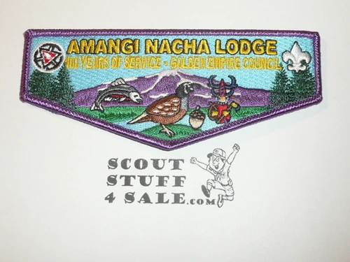 Order of the Arrow Lodge #47 Amangi Nacha s52 100th OA Anniversary Flap Patch