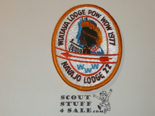 Order of the Arrow Lodge #98 Navajo 1977 Pow Wow #22 Patch, with Wiatava Lodge 13