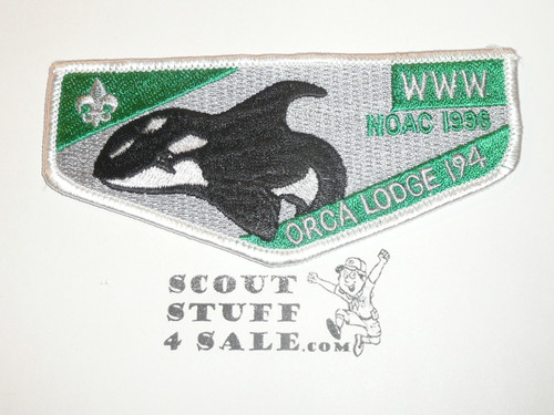 Order of the Arrow Lodge #194 Orca s6 1998 NOAC Flap Patch