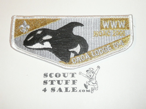 Order of the Arrow Lodge #194 Orca s7 2000 NOAC Flap Patch