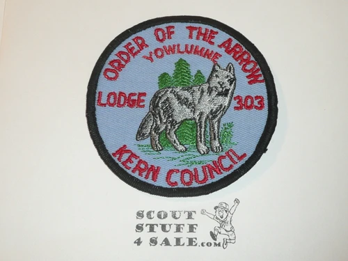 Order of the Arrow Lodge #303 Yowlumne r2 Round Patch
