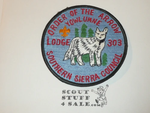 Order of the Arrow Lodge #303 Yowlumne r5 Round Patch