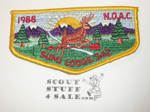 Order of the Arrow Lodge #342 Sumi s23 1988 NOAC Flap Patch