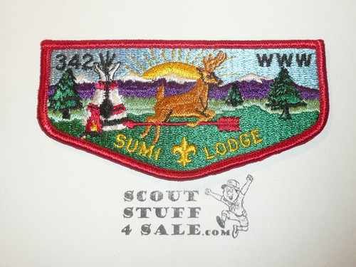Order of the Arrow Lodge #342 Sumi s35 Flap Patch