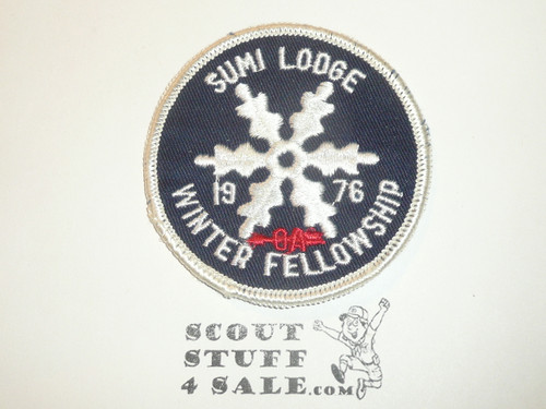 Order of the Arrow Lodge #342 Sumi 1976 Winter Fellowship Patch