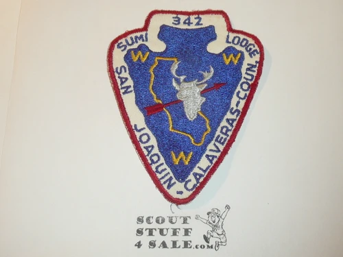 Order of the Arrow Lodge #342 Sumi a3 Arrowhead Patch