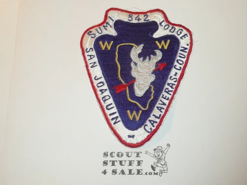 Order of the Arrow Lodge #342 Sumi a4 Arrowhead Patch