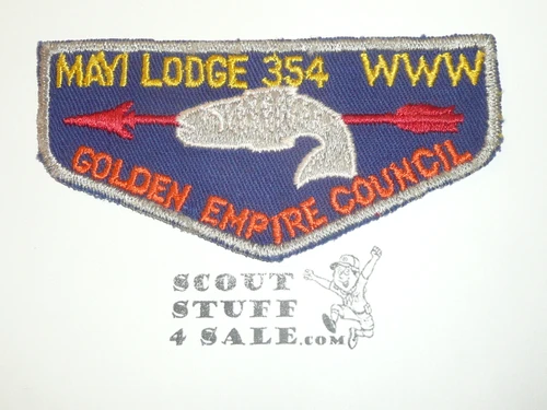 Order of the Arrow Lodge #354 Mayi f1 First Flap Patch