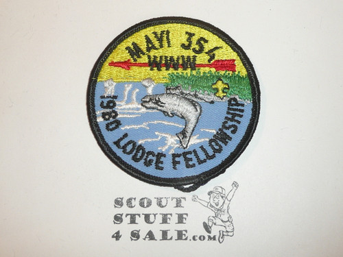 Order of the Arrow Lodge #354 Mayi 1980 Fellowship Patch
