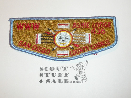 Order of the Arrow Lodge #436 Ashie S3 Flap Patch - Scout