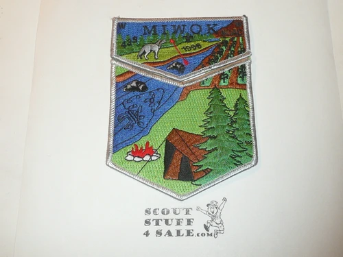 Order of the Arrow Lodge #439 Miwok 1998 NOAC 2 piece Flap Patch Set