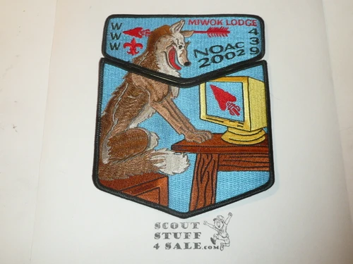 Order of the Arrow Lodge #439 Miwok 2002 NOAC 2 piece Flap Patch Set