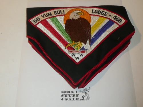 Order of the Arrow Lodge #468 Oo Yum Buli p1b Pie Neckerchief Patch on Neckerchief