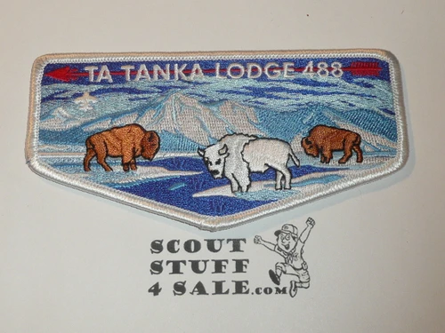 Order of the Arrow Lodge #488 Ta Tanka winter scene Flap Patch