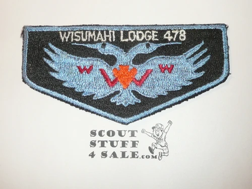 Order of the Arrow Lodge #478 Wisumahi s1b First Flap Patch, MINT condition