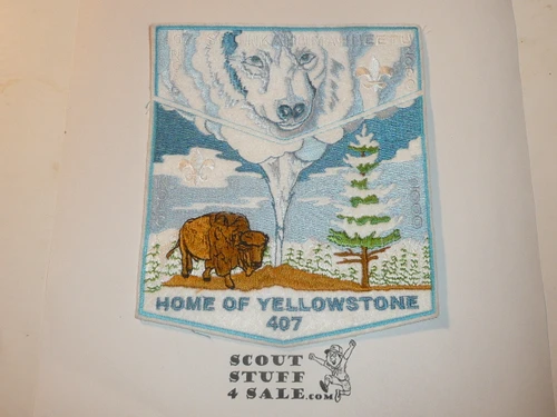 Order of the Arrow Lodge #407 Shunkah Mahneetu 2000 NOAC 2-piece Flap Patch, buffalo