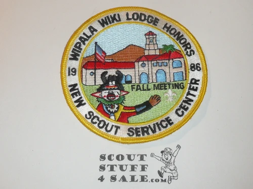 Order of the Arrow Lodge #432 Wipala Wiki 1986 Fall Meeting Patch