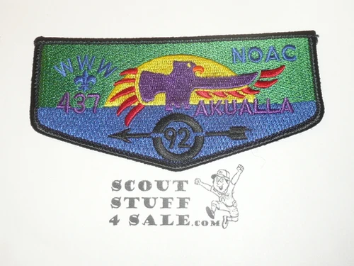 Order of the Arrow Lodge #437 Makualla s6 1992 NOAC Flap Patch