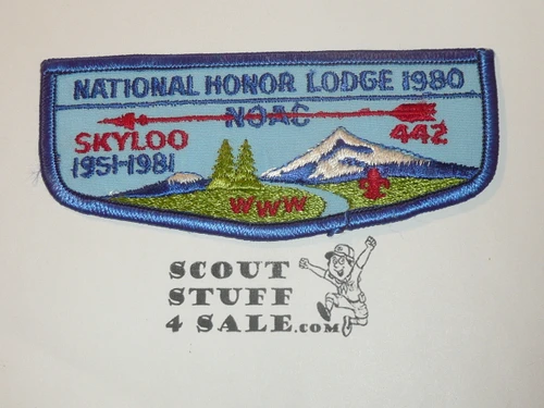 Order of the Arrow Lodge #442 Skyloo f2 1981 NOAC Flap Patch