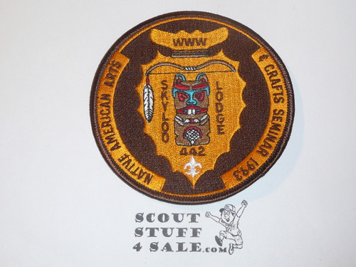 Order of the Arrow Lodge #442 Skyloo 1993 Native American Arts and Crafts Seminar Patch, Participant