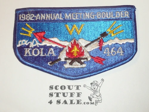 Order of the Arrow Lodge #464 Kola 1982 Annual Meeting Flap Patch
