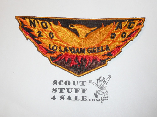 Order of the Arrow Lodge #491 Lo La 'Qam Geela s5 2000 NOAC Flap Patch