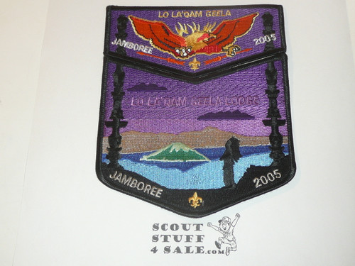 Order of the Arrow Lodge #491 Lo La 'Qam Geela 2005 National Jamboree 2 piece Flap Patch Set