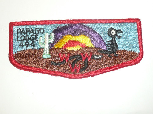Order of the Arrow Lodge #494 Papago s5 Flap Patch - Boy Scout