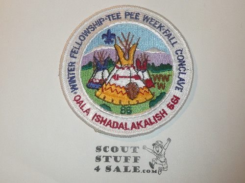 Order of the Arrow Lodge #561 Oala Ishadalakalish 1986 Tee pee Week Conclave Patch