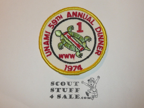 Order of the Arrow Lodge #1 Unami 1974 Annual Dinner Patch