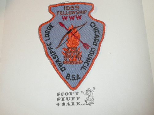 Order of the Arrow Lodge #7 Owasippe 1959 Fellowship Patch
