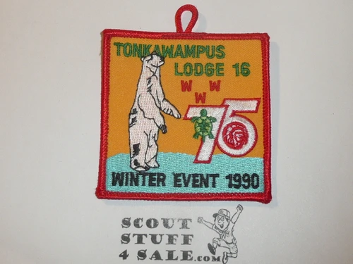 Order of the Arrow Lodge #16 Tonkawampus 1990 Winter Event Patch