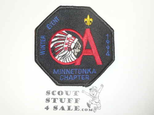 Order of the Arrow Lodge #16 Tonkawampus Minnetonka Chapter 1994 Winter Event Patch