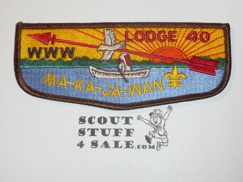 Order of the Arrow Lodge #40 Ma-Ka-Ja-Wan s18.5 Flap Patch