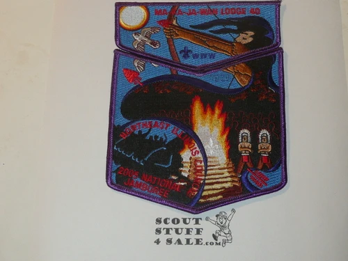 Order of the Arrow Lodge #40 Ma-Ka-Ja-Wan 2005 National Jamboree 2 piece Flap Patch Set
