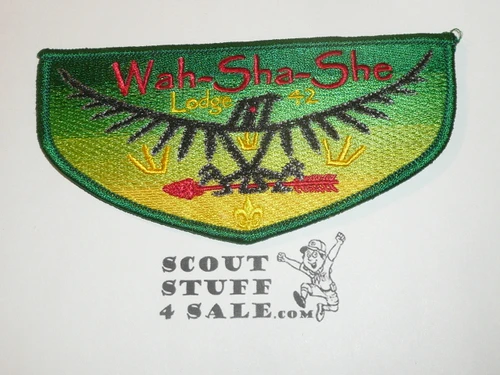 Order of the Arrow Lodge #42 Wah-Sha-She s22 Flap Patch - Boy Scout