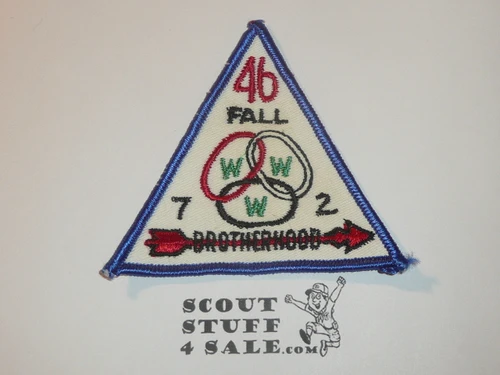 Order of the Arrow Lodge #46 Eriez 1972 Fall Event Patch