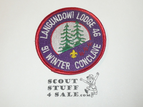 Order of the Arrow Lodge #46 Langundowi 1991 Winter Conclave Patch