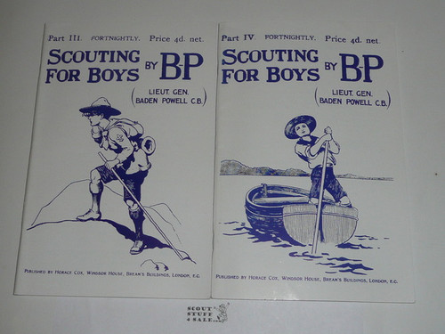 Scouting for Boys, By Robert Baden-Powell, Facsimile copies of the original Six Fortnightly parts, MINT