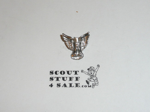 Eagle Scout Lapel Pin, 1950's STERLING Silver, Robbins hallmark