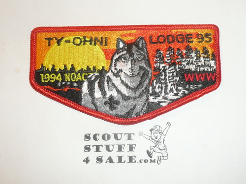 Order of the Arrow Lodge #95 Ty-Ohni s19 1994 NOAC Flap Patch