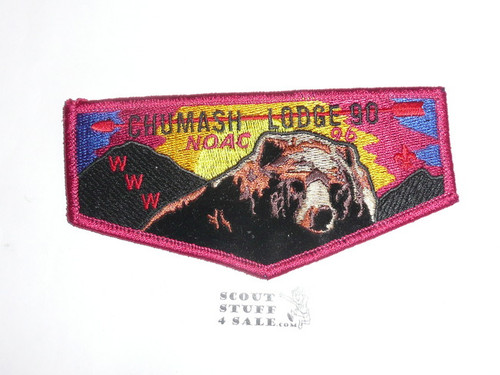 Order of the Arrow Lodge #90 Chumash f1 1996 NOAC Flap Patch