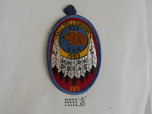 Order of the Arrow Lodge #383 Tahosa 1983 Fellowship Patch
