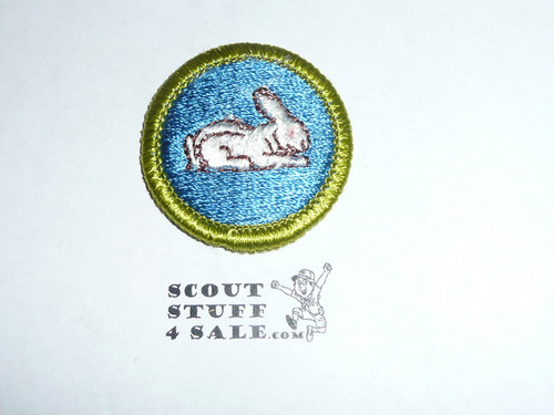 Rabbit Raising - Type H - Fully Embroidered Plastic Back Merit Badge (1972-2002)