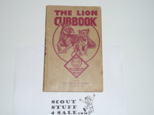 1943 Lion Cub Scout Handbook, 12-44 Printing