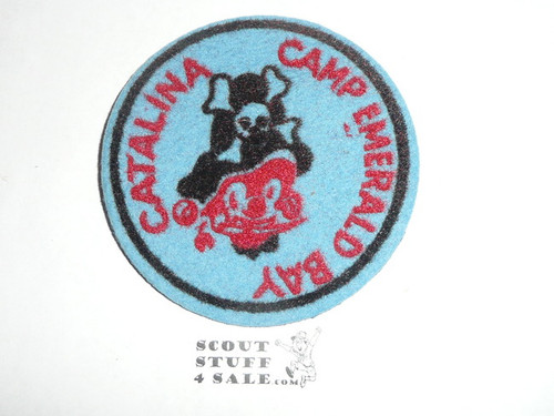 1952-1953 Camp Emerald Bay FELT Patch, Blue, MINT